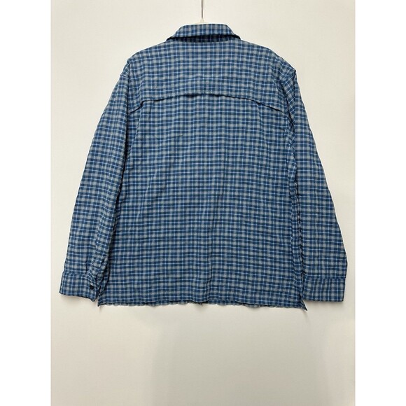 Vintage Nike ACG Dri Fit Shirt Mens Large Blue Plaid All Condition Gear - Picture 2 of 16